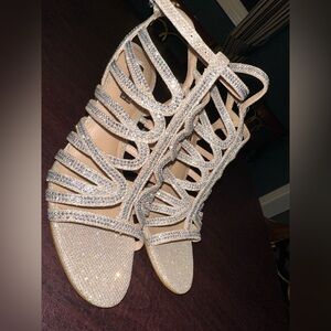 Elegant Strappy Women's Glam Sandals Heels